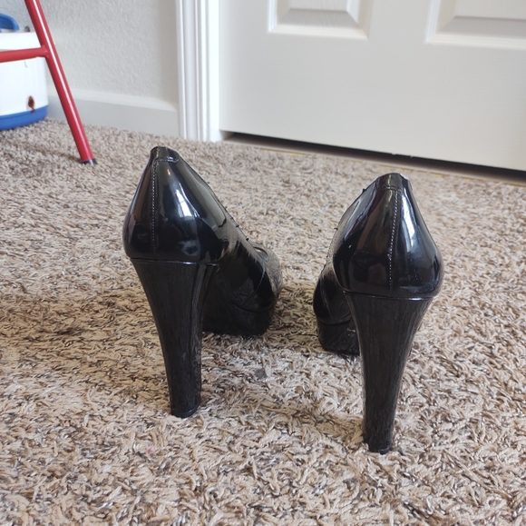 BCBGeneration Black Open Toe Pumps - Picture 5 of 6
